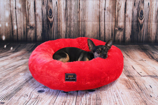 Red dog bed by Pet Patio