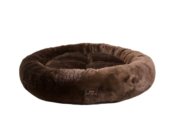 Brown dog bed by Pet Patio