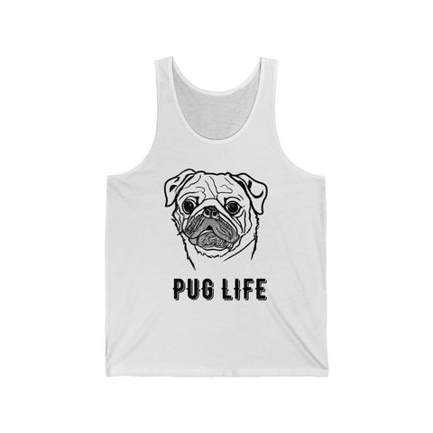PUG LIFE Unisex Jersey Tank - Animal Lovers - Gift for Dog Lovers